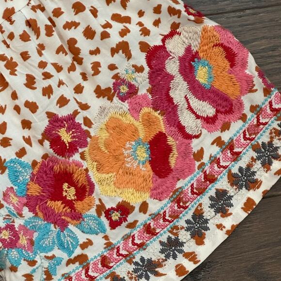Savanna Jane Natalia Embroidered Boho Top - Leopard Spots Size Small - Picture 8 of 12